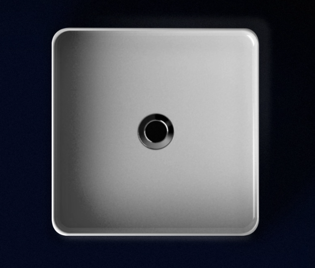 ZUHNE Square Bathroom Vessel Wash Basin Countertop Sink, 40 by 40 cm, Score Series